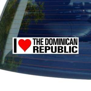  I Love Heart THE DOMINICAN REPUBLIC   Window Bumper 