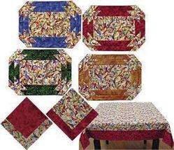 Table Graces Quilt Pattern Tablecloth Napkins Placemats  
