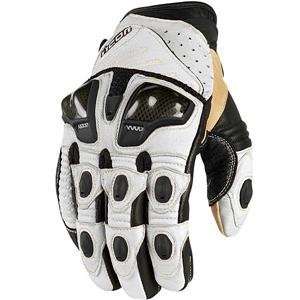  Icon Overlord Short Gloves   2X Large/White: Automotive