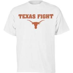  Texas Longhorns White Texas Fight T Shirt Sports 