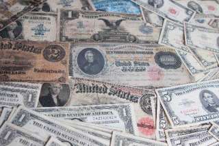   lot gold silver coins Vintage Currency notes Art set $ dollar estate