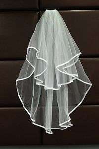   ivory 2 Tier 2T Bride Bridal Wedding Veil with Comb Bridal Accessories