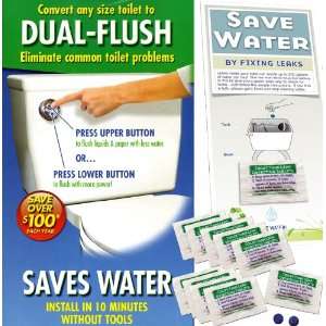  Dual flush Toilet Saver with 20 Leak Detecting Tablets 
