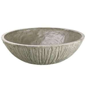  23.6dx7h Paper Mache Bowl Gray Silver: Home & Kitchen
