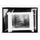 Library Images Historic Print (L) Octagon House garden, 8.5 x 11in
