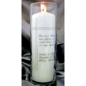 Memorial Candle   Traditional Cross 