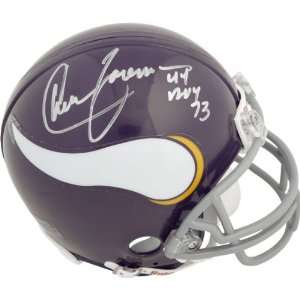 Chuck Foreman Minnesota Vikings Autographed Mini Helmet with ROY 73 