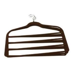  New   3 Pack Flocked Trouser Hanger Brown Case Pack 24 by 