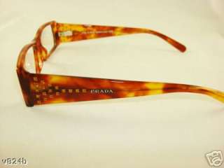 PRADA VPR 14i Eyeglass Havana White PR14i 4BW 1O1 52MM  