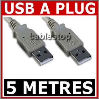   PLUG TO A PLUG PC COMPUTER LAPTOP PC DATA TRANSFER CABLE LEAD 5 METRES