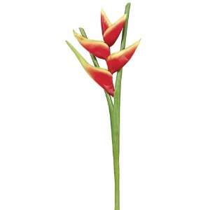   Faux 34 Hawaiian Heliconia Spray Red (Pack of 6): Patio, Lawn & Garden