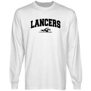   Longwood Lancers White Logo Arch Long Sleeve T shirt Sports