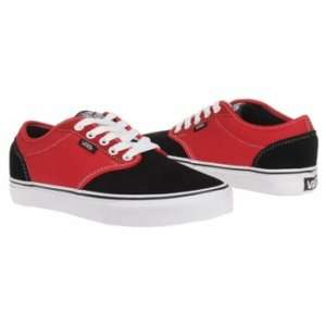 VANS Mens ATWOOD Skate Shoes Black Red 7.5 to 12 NWT  