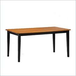 Boraam Shaker 36 x 60 Wood Black & Oak Dining Table 852896705367 