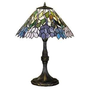  Meyda Tiffany Tiffany Floral Art Glass Table Lamp  31192 