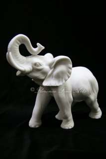 Smooth Elephant Statue Sculpture Made in Italy Marble  