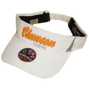   NCAA CLEMSON TIGERS WHITE ORANGE GREY VISOR HAT CAP: Sports & Outdoors