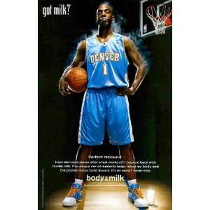  Chauncey Billups NBA, Denver Nuggets Great Original Photo Print Ad