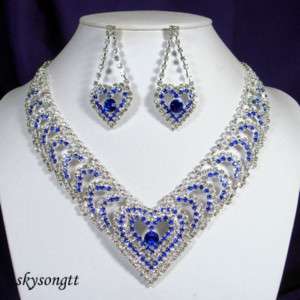 Swarovski Crystal Heart Pendant Necklace Set S1401N2  