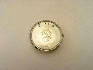 Vintage Baylor Swiss 17 Jewel Unadjusted Pocket Watch for Parts or 