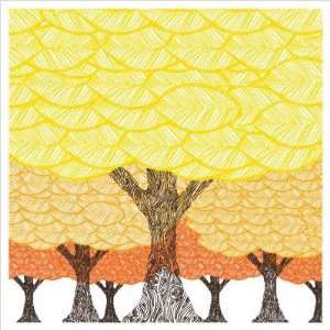 Imagination   Forest Stretched Wall Art Size: 18 x 18, Color: Yellow 
