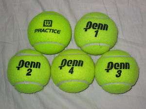 Tennis Balls Gently Used Mix+Match Penn #s 1 4, Wilson Practice GREAT 
