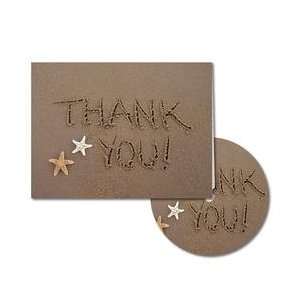  TY02 CD    Sand Thank you Greeting Card with CD Health 