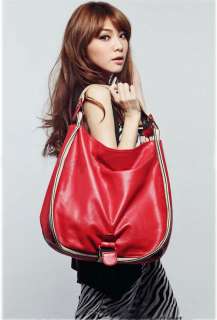   Fashion Girls Women Leisure Big PU Leather Shoulder Handbag Totes Bag