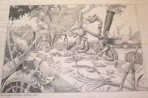 Alice in Wonderland, 3 x original sketches by Rodney Matthews  