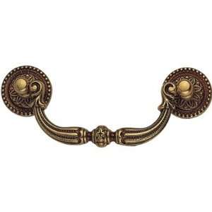  Louis XVI 4.84 Brass Drop Pull in French Antique Gold 