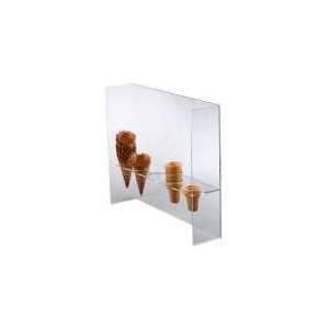   19in x 5 1/2in Clear Acrylic Cone Stand w/ Shield