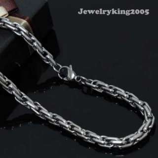 5mm Byzantine Cool Stainless Steel Chain Necklace S83  