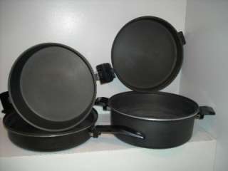 Vintage Miracle Maid West Bend 4 pc Fry Pan Skillet & Dutch Oven 