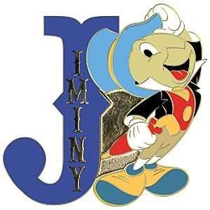 Disney Initial Letter Series Jiminy Cricket Pin:  Sports 