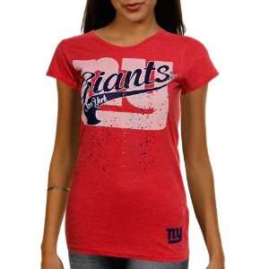   Ladies Tilted Tailsweep T Shirt   Red (Medium)