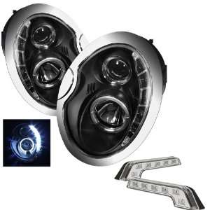Carpart4u Mini Cooper DRL LED Black Projector Headlights and LED Day 