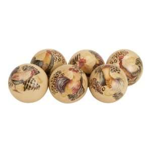  French Rooster Decorative Balls