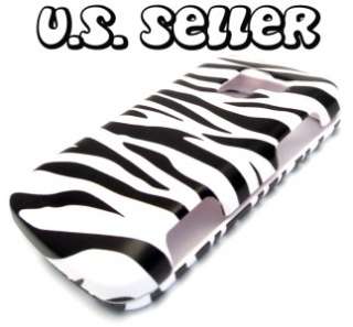   Optimus Q LU2300 Straight Talk Case Skin Cover Rubberized White Zebra