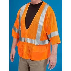  Orange Class 3 Hi Vis Safety Vest   L XL