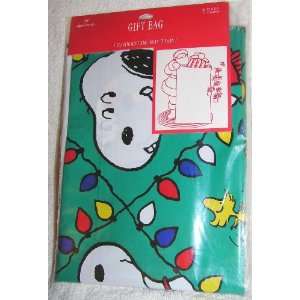  Hallmark Peanuts Snoopy and Woodstock Large Plastic Gift 