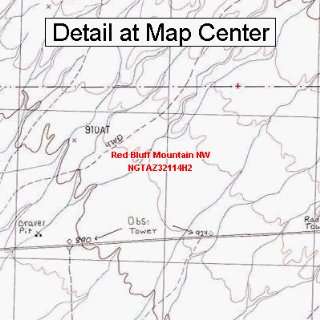 USGS Topographic Quadrangle Map   Red Bluff Mountain NW, Arizona 
