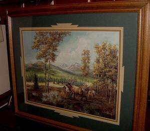LEE K. PARKINSON PICTURE TRUMPET CALL 23 3/4 X 19 3/4 WOOD FRAME 