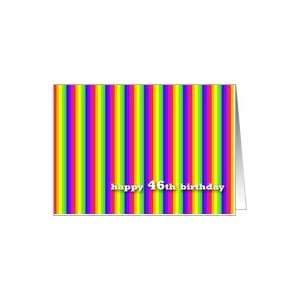    46 Happy Birthday Rainbow Stripes Design Card Toys & Games
