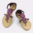 Blancho Bedding Ant Flats Coffee Purple Sandals Womens Shoes US05