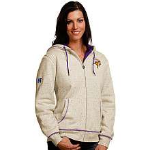 Pro Line Minnesota Vikings Womens Fleck Full Zip Hooded Jacket with 