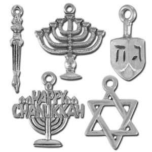  Hanukkah Pewter Charm Set Arts, Crafts & Sewing