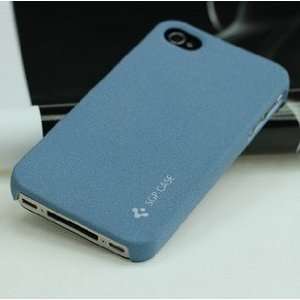  Korea Scrub Trendy Skin Cover Case for iPhone 4 Blue: Cell 
