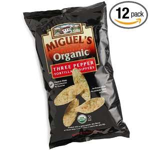 Miguels Tortilla Chip, 3 Pepper, 7.5 Ounce (Pack of 12)