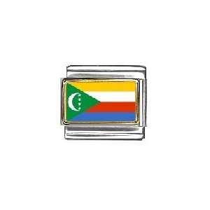  Comoros Flag Italian Charm Bracelet Link Jewelry