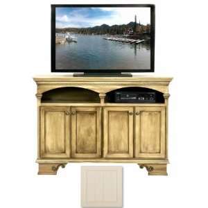   American Premiere 58 Entertainment Console with 4 Doors  Soft White